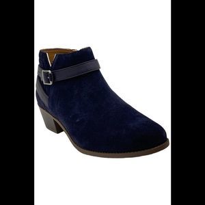 Vionic Women's Farrah Leather Ankle Boots Navy Suede - Medium